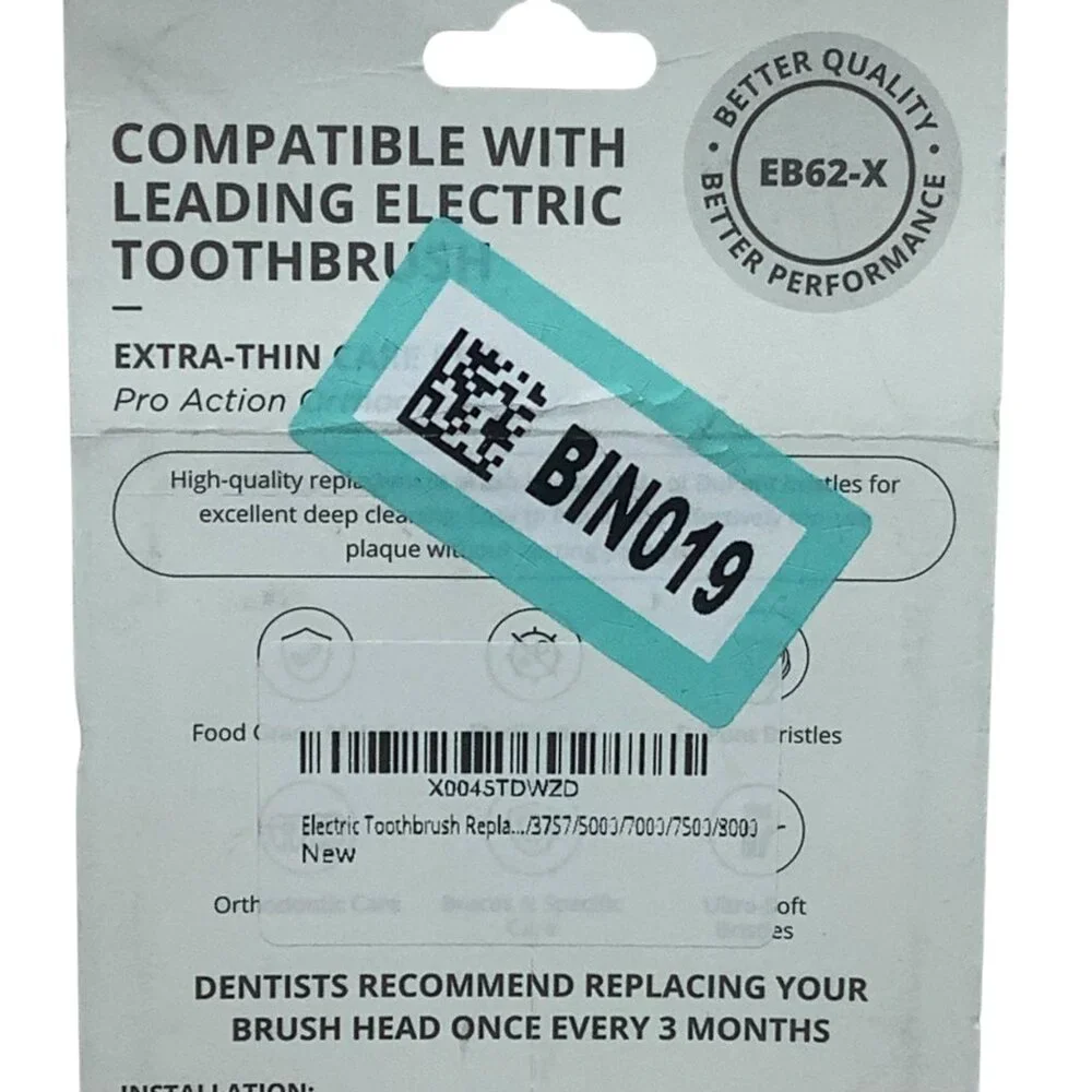 EB62-X Extra-Thin Care Pro‎ Electric Toothbrush Replacement Heads 4-Pack NEW - Picture 5 of 5